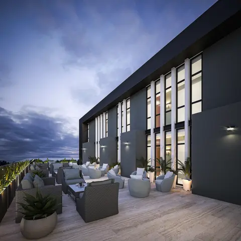 Área de amenidades con gimnasio